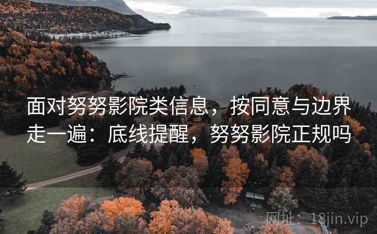 面对努努影院类信息，按同意与边界走一遍：底线提醒，努努影院正规吗