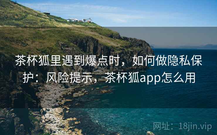 茶杯狐里遇到爆点时，如何做隐私保护：风险提示，茶杯狐app怎么用