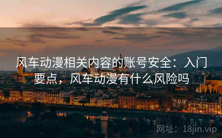 风车动漫相关内容的账号安全：入门要点，风车动漫有什么风险吗
