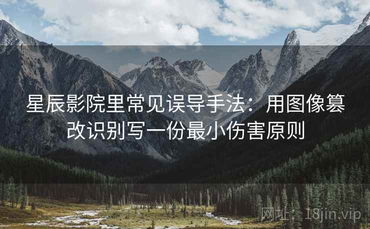 星辰影院里常见误导手法：用图像篡改识别写一份最小伤害原则