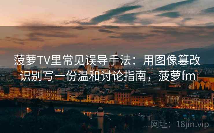 菠萝TV里常见误导手法：用图像篡改识别写一份温和讨论指南，菠萝fm