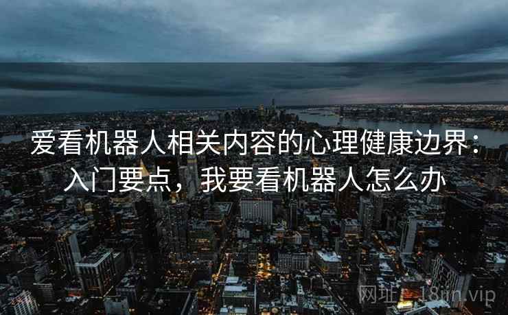 爱看机器人相关内容的心理健康边界：入门要点，我要看机器人怎么办
