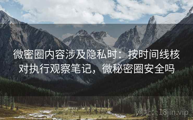 微密圈内容涉及隐私时：按时间线核对执行观察笔记，微秘密圈安全吗